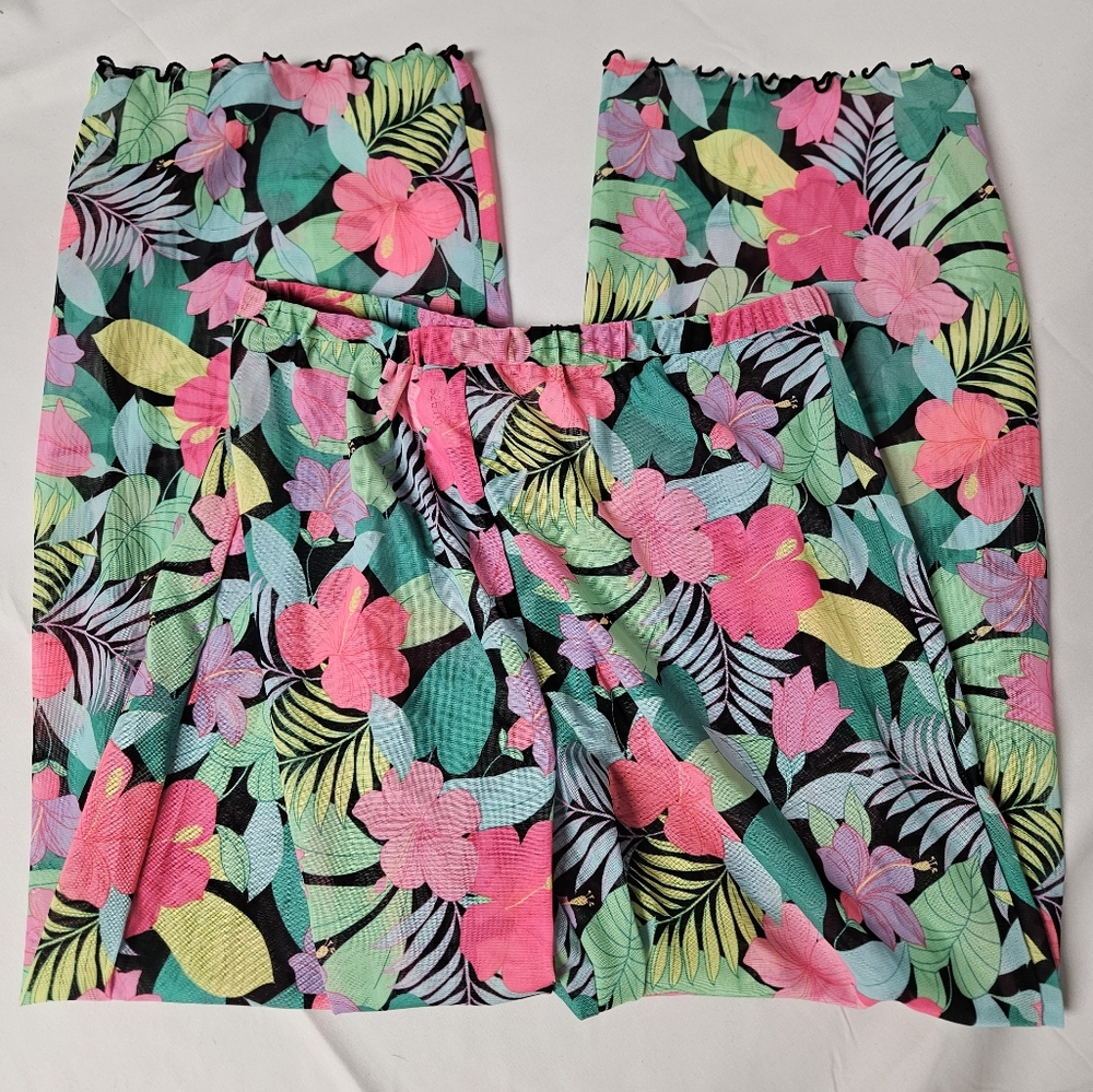 Art‎ Class Size 8 Floral Tropical Print Swim Cover Up Pants